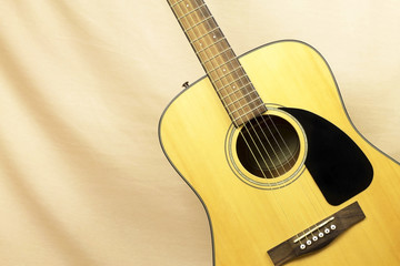 Beautiful acoustic guitar on background