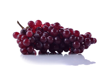 Grapes isolated on over white background