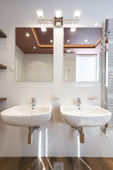 Naklejka na ściany i meble Interior of a modern bathroom
