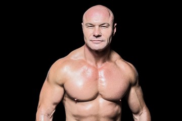 Fototapeta premium Portrait of confident muscular man
