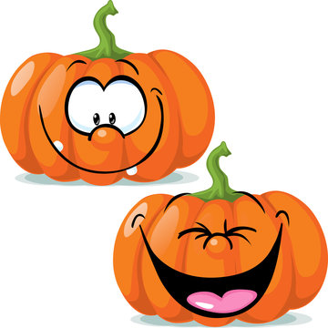 Funny Pumpkin Character - Vector Illustration