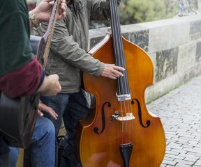 Fototapeta premium Band playing classica/jazzl music outdoor