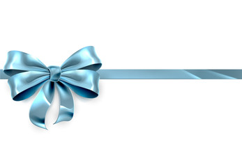 Blue Bow Gift Background