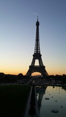 Eiffel tower in the morning.