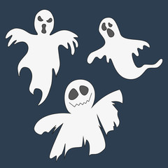 Obraz premium Ghosts. Set of icons for Halloween. 