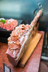 parma ham on line buffet at restaurant