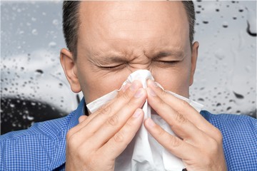 Sneezing.