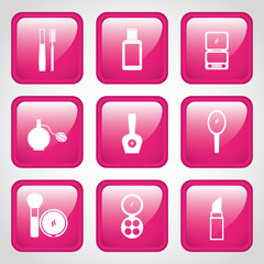 make-up set icons 