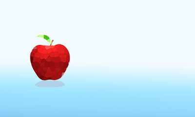 Red apple on a blank background