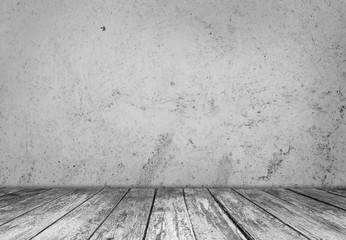 empty room with  wall and wooden floor