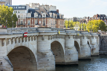 PARIS, FRANCE, on AUGUST 29, 2015. Novy Bridge (fr. Pont Neuf) — the oldest of the remained...