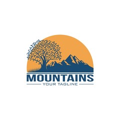 Oak Tree And Mountain Logo