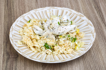 Risotto with calamari