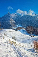 Fototapeta na wymiar Beautiful mountain landscape of Gruyere