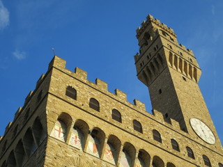 Fototapeta premium Palazzo Vecchio an der Piazza della Signoria