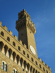 Fototapeta premium Palazzo Vecchio an der Piazza della Signoria