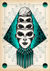 Tattoo illustration tears and desire 