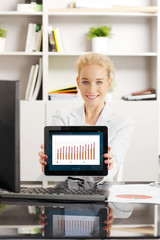 Businesswoman with digital tablet