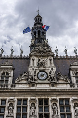 Fototapeta na wymiar Hotel-de-Ville (City Hall, 1357) - City of Paris administration.