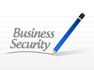 Business security message sign concept
