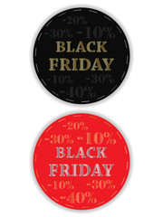 Fototapeta na wymiar Discount sales stickers black friday