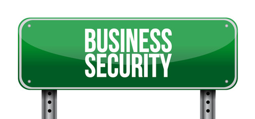 Business security road sign concept