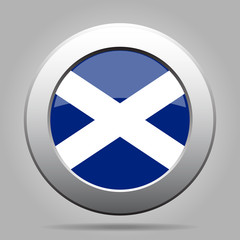 metal button with flag of Scotland