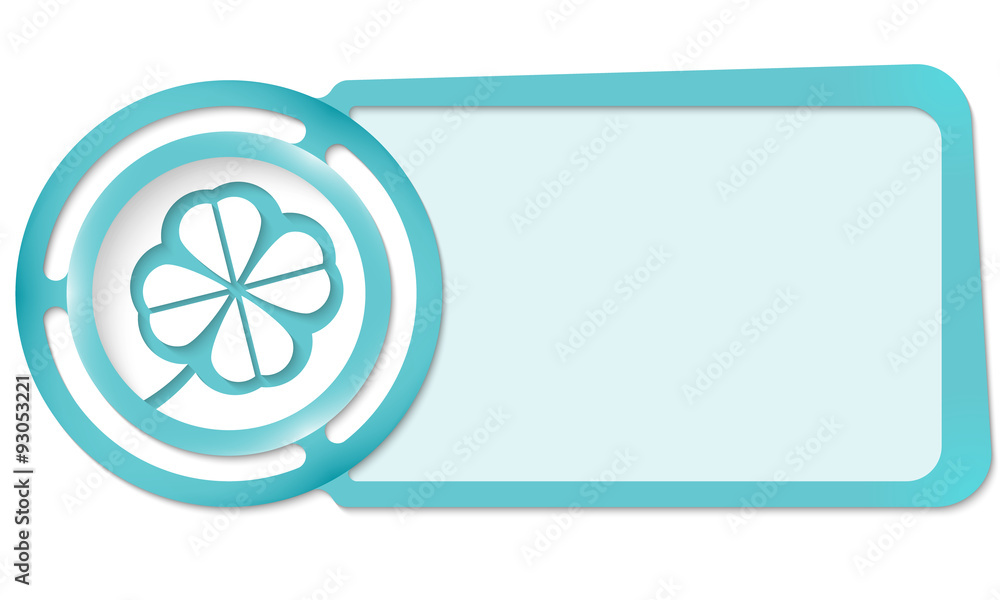 Poster abstract frame for your text and cloverleaf