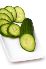 cucumber cut by rings
