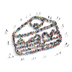 group  people  form piece  cake