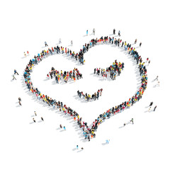 group  people  shape  heart love