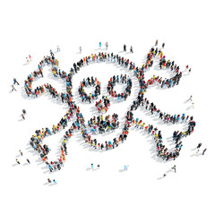 group  people  shape  skull