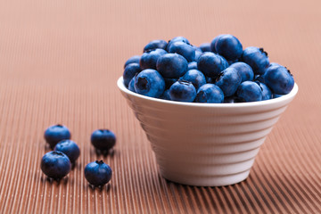 Fresh blueberries in bowl