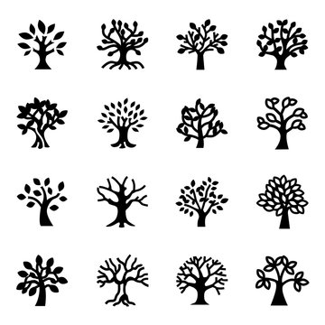 Vector Trees icon set