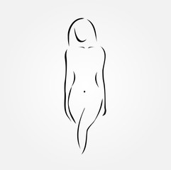 A nude woman