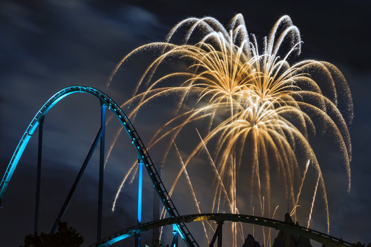 Canada Day fireworks celebration at Canada's Wonderland.