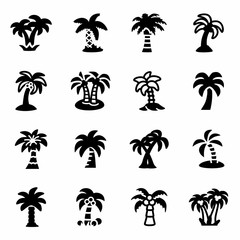 Vector Palm icon set