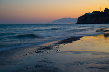 Obraz premium playa en el atardece