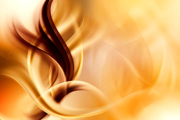 Abstract Gold Wave Design Background