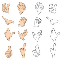Hands cartoon