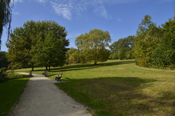 Fototapeta na wymiar Le parc Scheutbos dans le haut Molembeek à L'ouest de Bruxelles Capitale