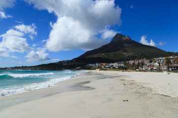 Beautiful Camps Bay Beach and Lion Head Mountain, Cape Town