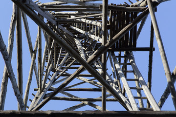 The old tower triangulation on the Lena River.