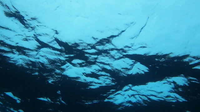 underwater shoot of waves
