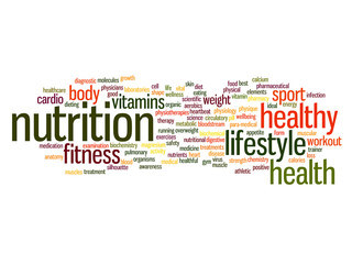 Obraz premium Conceptual health word cloud