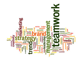 Conceptual business marketing word cloud
