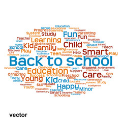 Fototapeta premium Vector conceptual education word cloud isolated