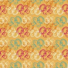 Seamless pattern with soothers