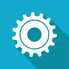 Vector cogwheel icon. Epswhite flat0 