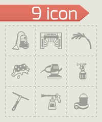 Vector Car wash icon set